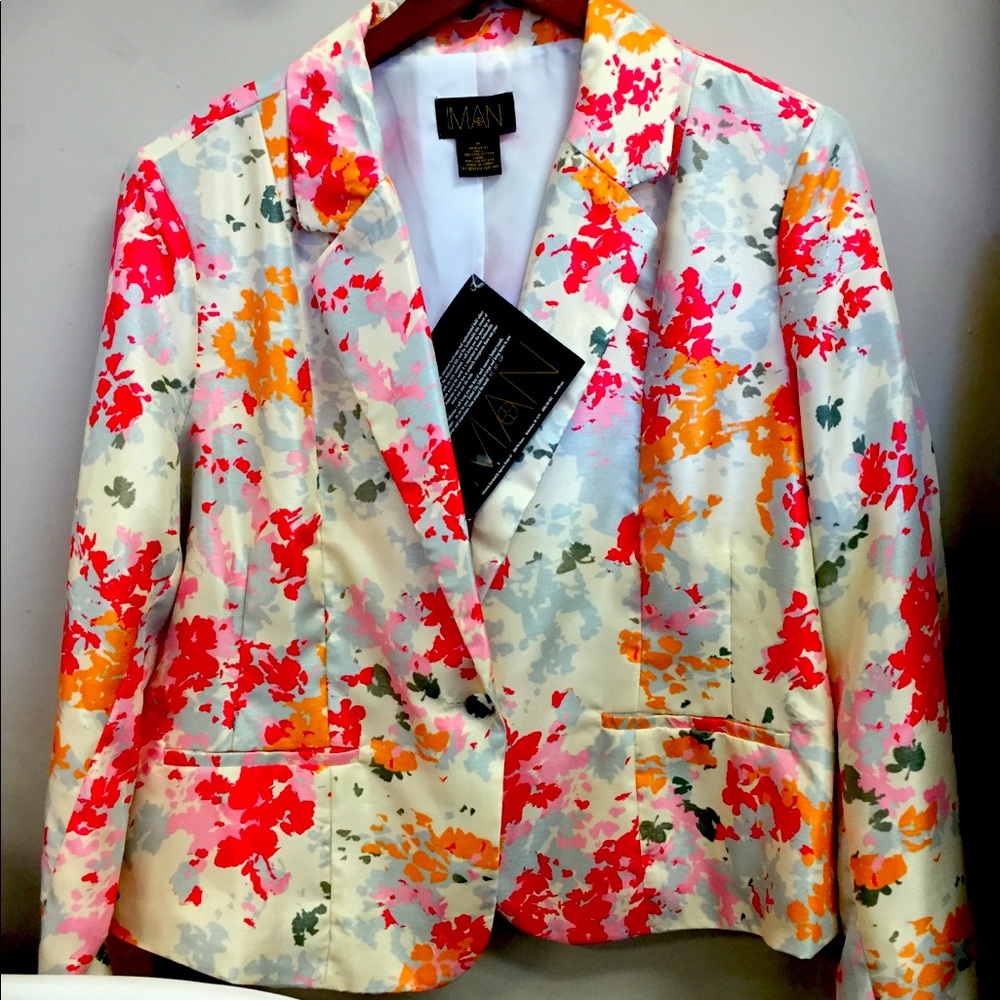 Iman Floral Blazer NWT